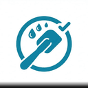 Минималистичная плоская иконка пищевого силикона в однотонном дизайне на белом фоне для сайта